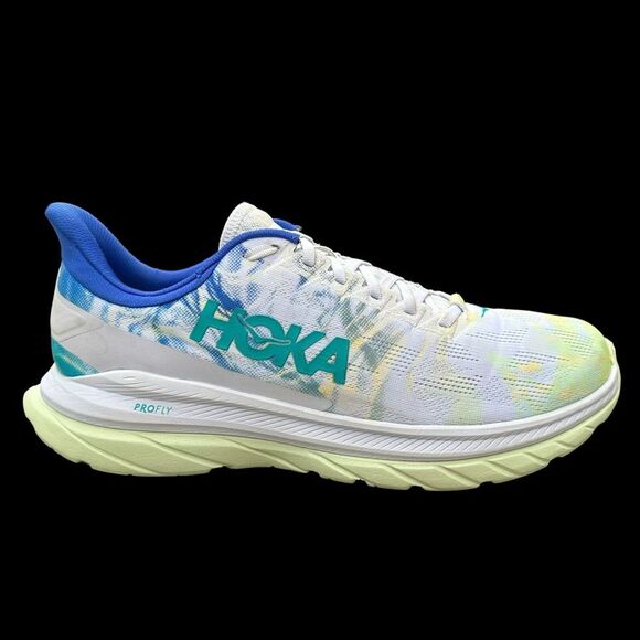Hoka One One Mach 4 Running Shoes Men's 12.5‎ D Blue White 1113528 TGT - Picture 1 of 7